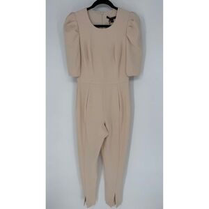 BLACK HALO RUSSO JUMPSUIT NWT SIZE 2 CREAM BLUSH PINK - IMPERFECTIONS